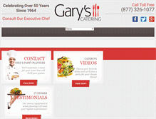Tablet Screenshot of garyscatering.com